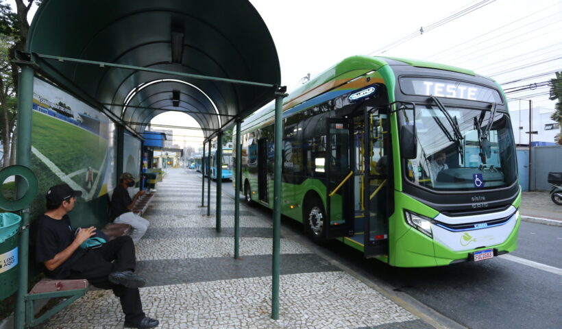Ônibus elétricos estão em fase de teste em São José dos Campos